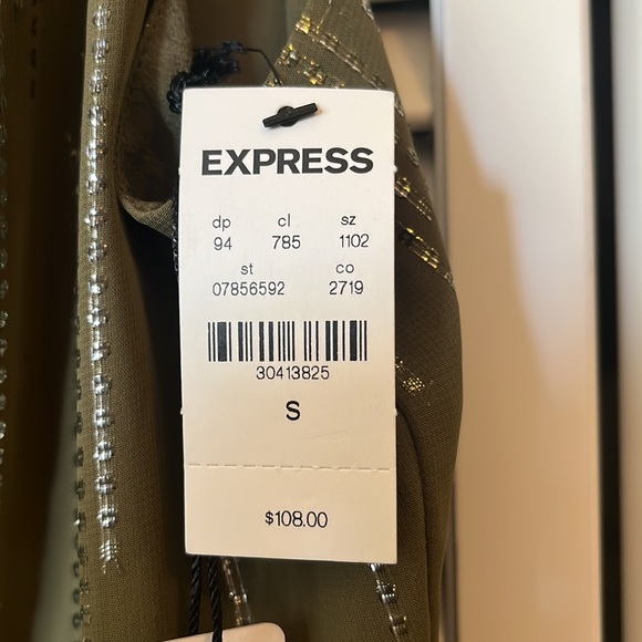 NWT S Olive Sequin Dress with Keyhole - Picture 5 of 5